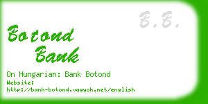 botond bank business card